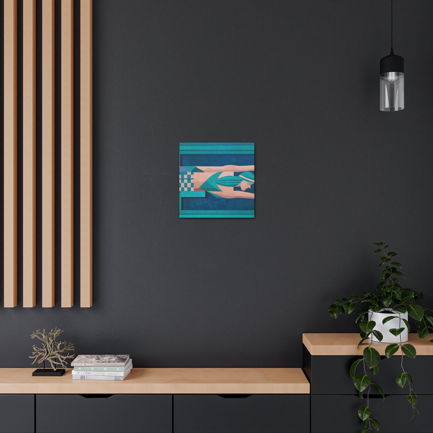 "Swim in Deco Style" - Canvas