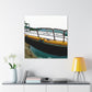 Pontoon Boat Reflection. - Canvas