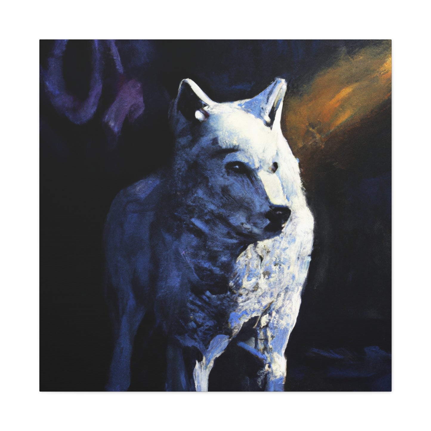 Arctic Wolf Snowscape - Canvas