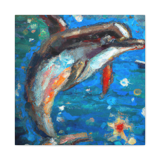 "Dolphin in Impressionism" - Canvas