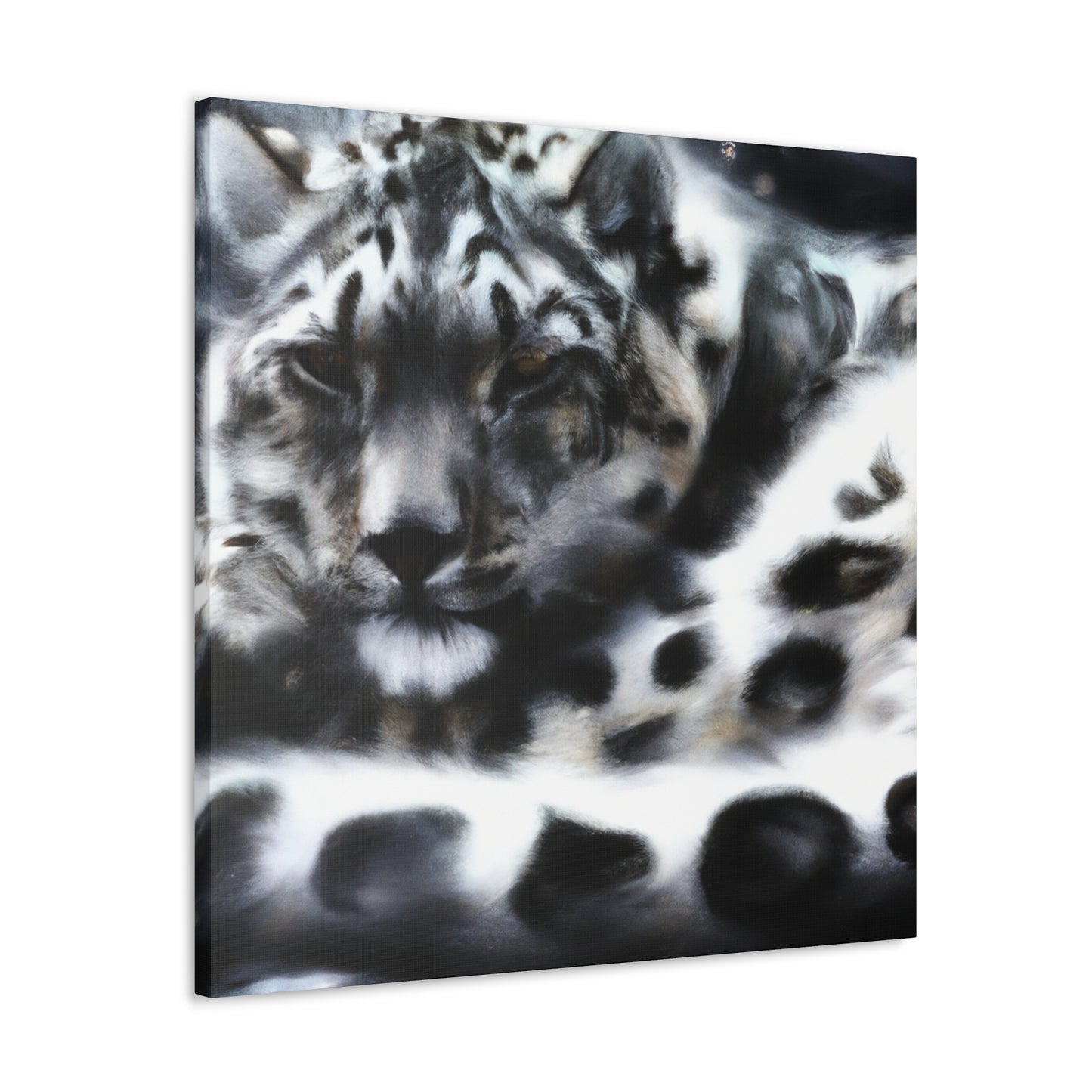 Snow Leopard Majesty - Canvas