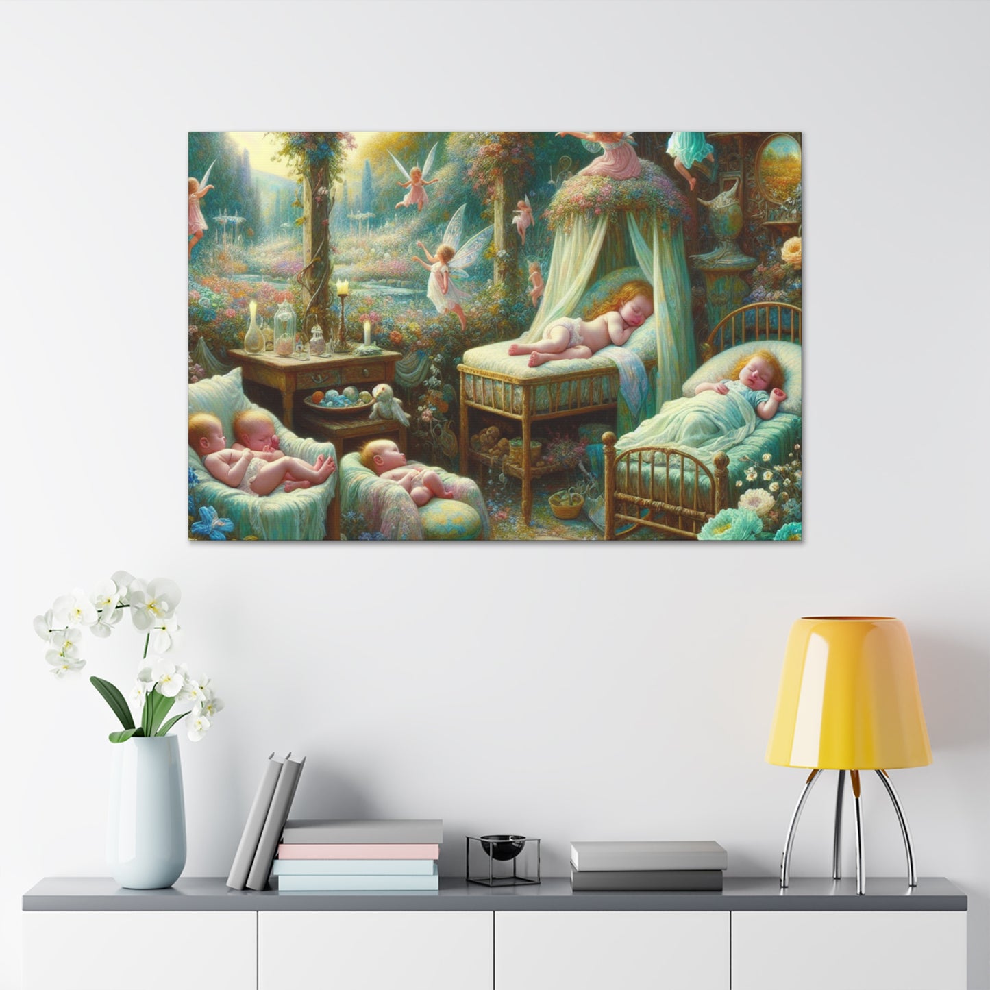 Whimsical Floral Enchantment - Canvas