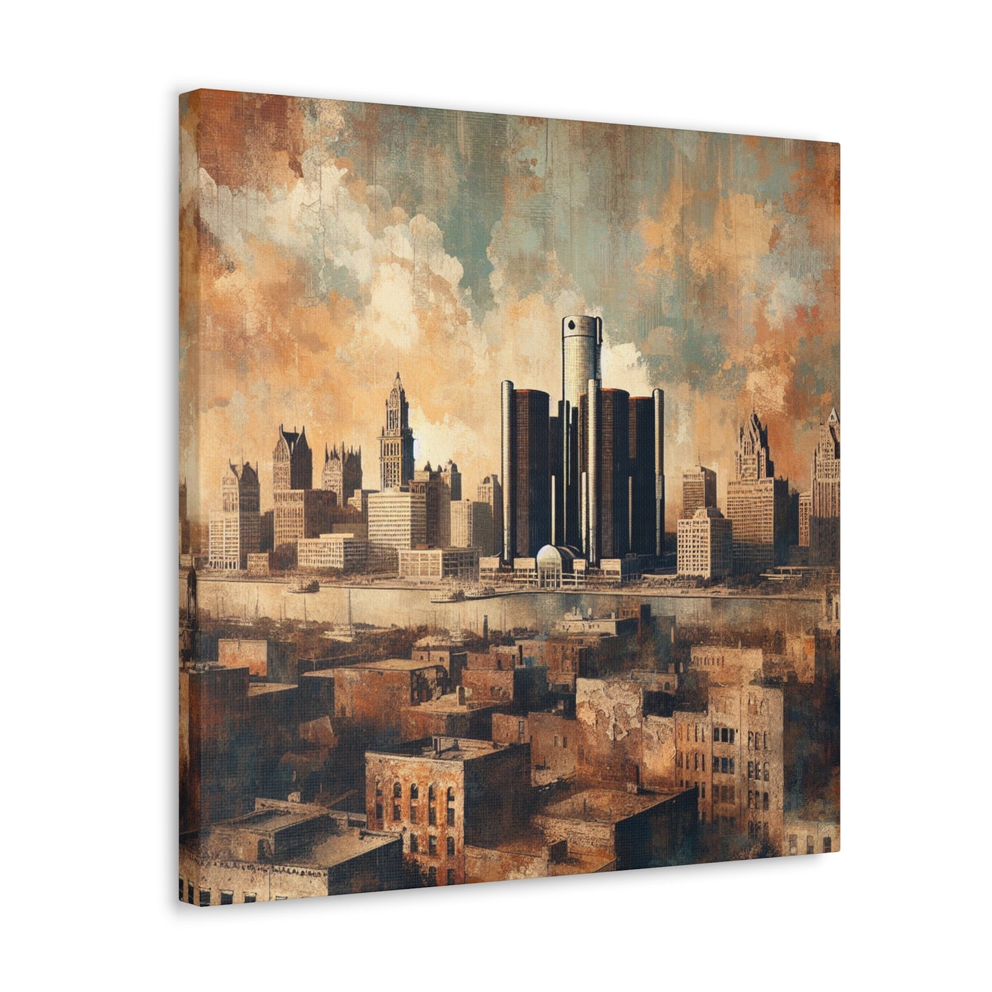 "Captivating Detroit's Timeless Charm" - Canvas