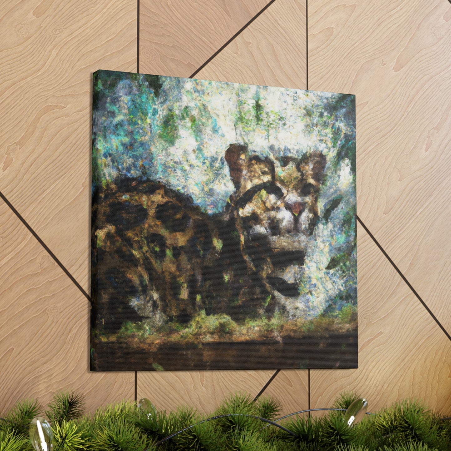 Lone Clouded Leopard - Canvas