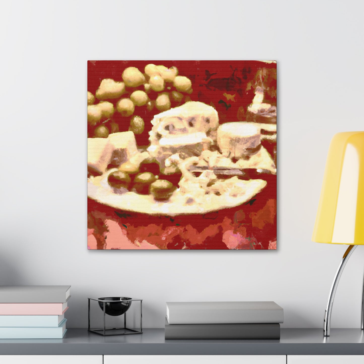 Cheese and Grapes Ablaze - Canvas