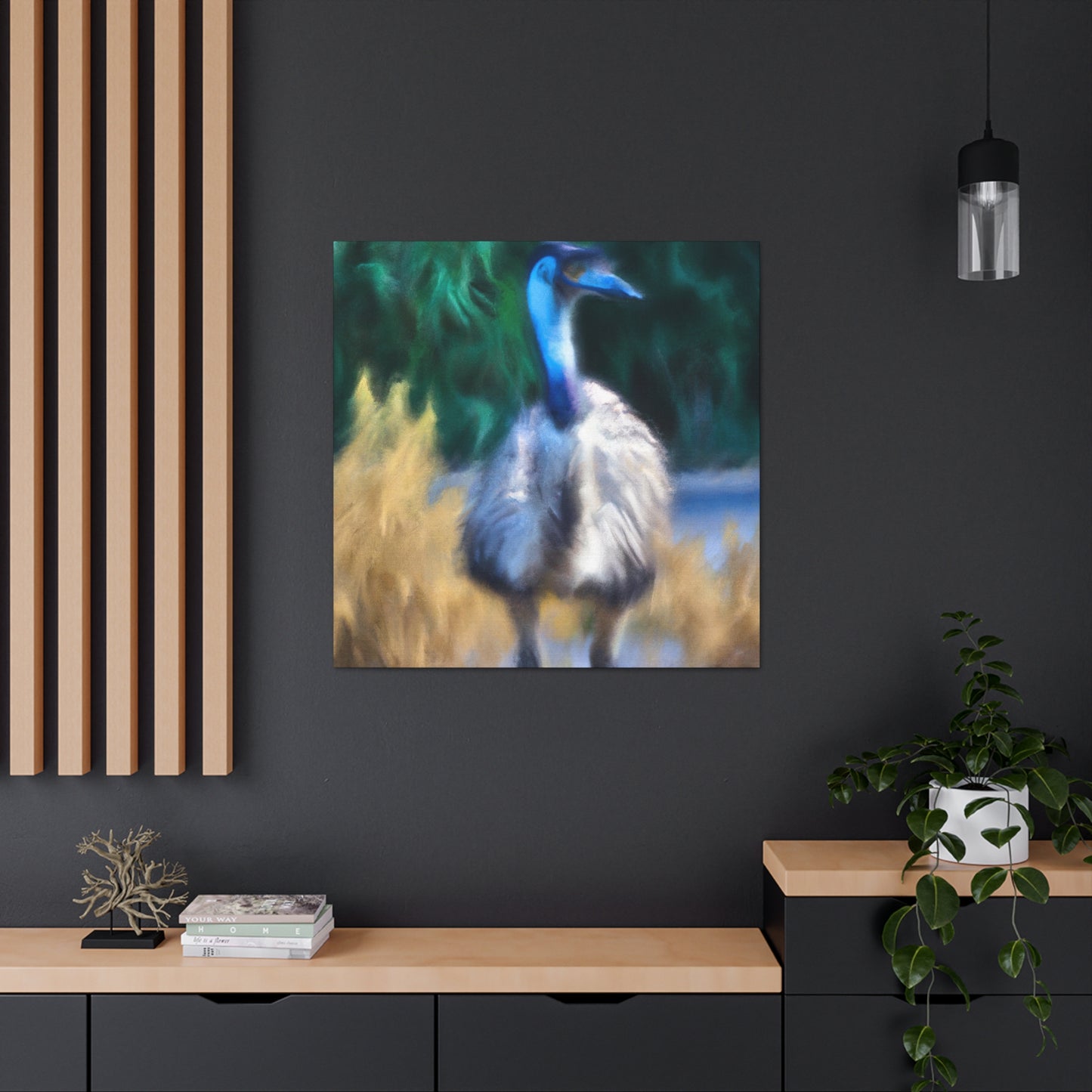 Emu Art Deco Glow - Canvas