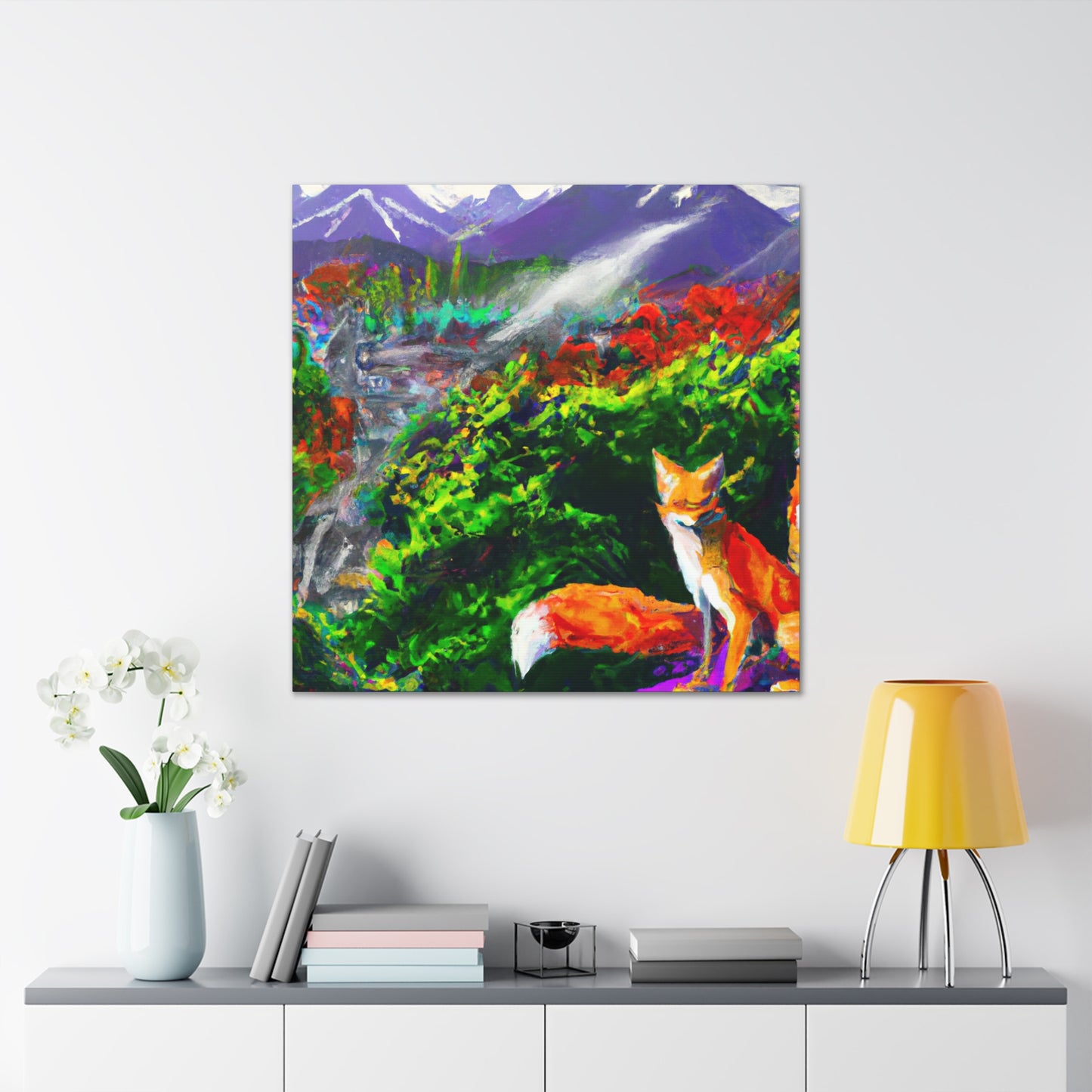 Foxy Midnight Sleep - Canvas