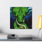 Green Tree Slithers. - Canvas