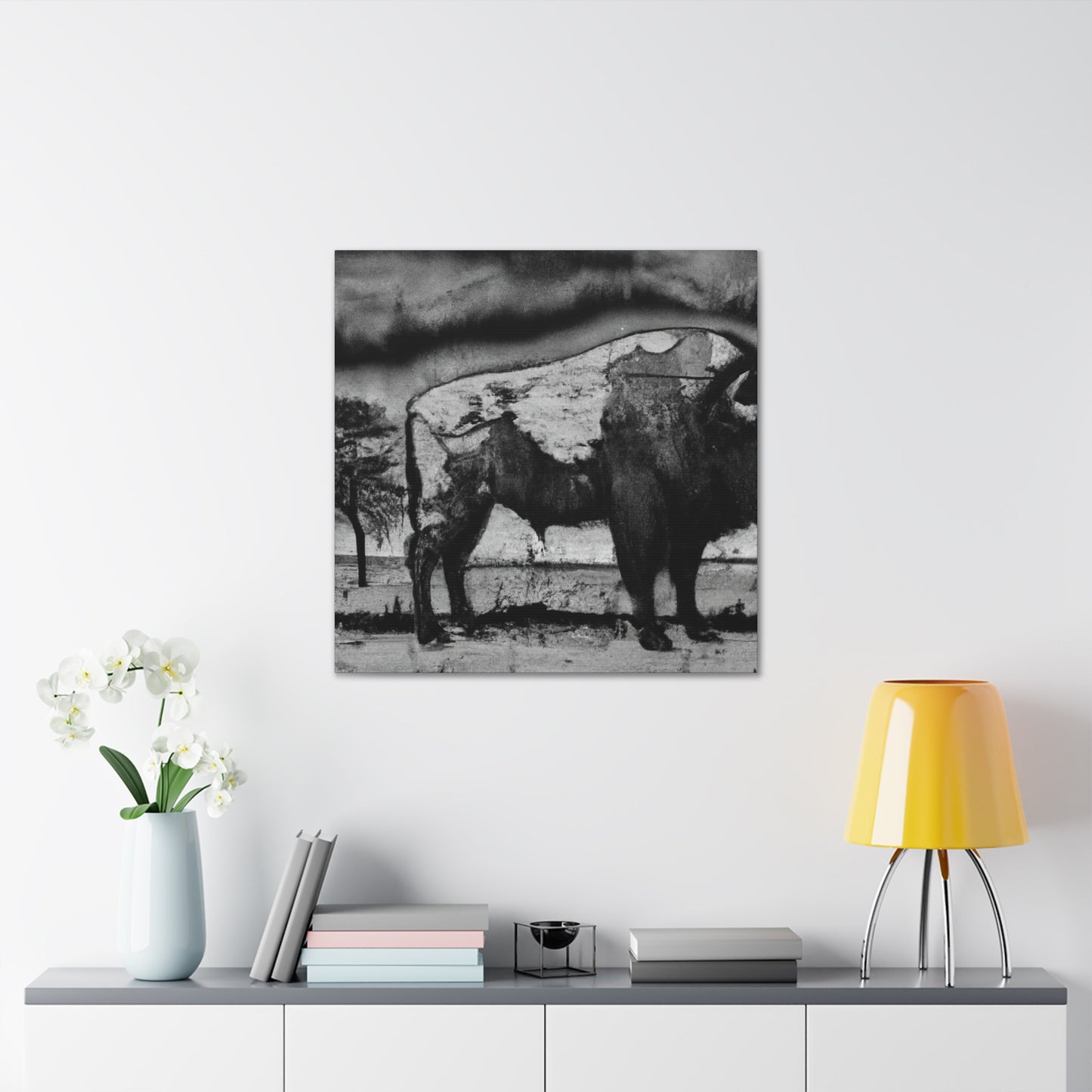 Bison on the Prairie - Canvas