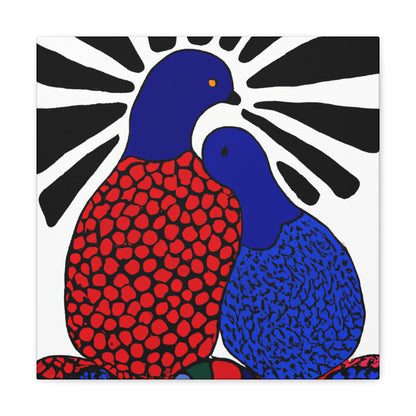 "Time-Honored Lovebirds" - Canvas