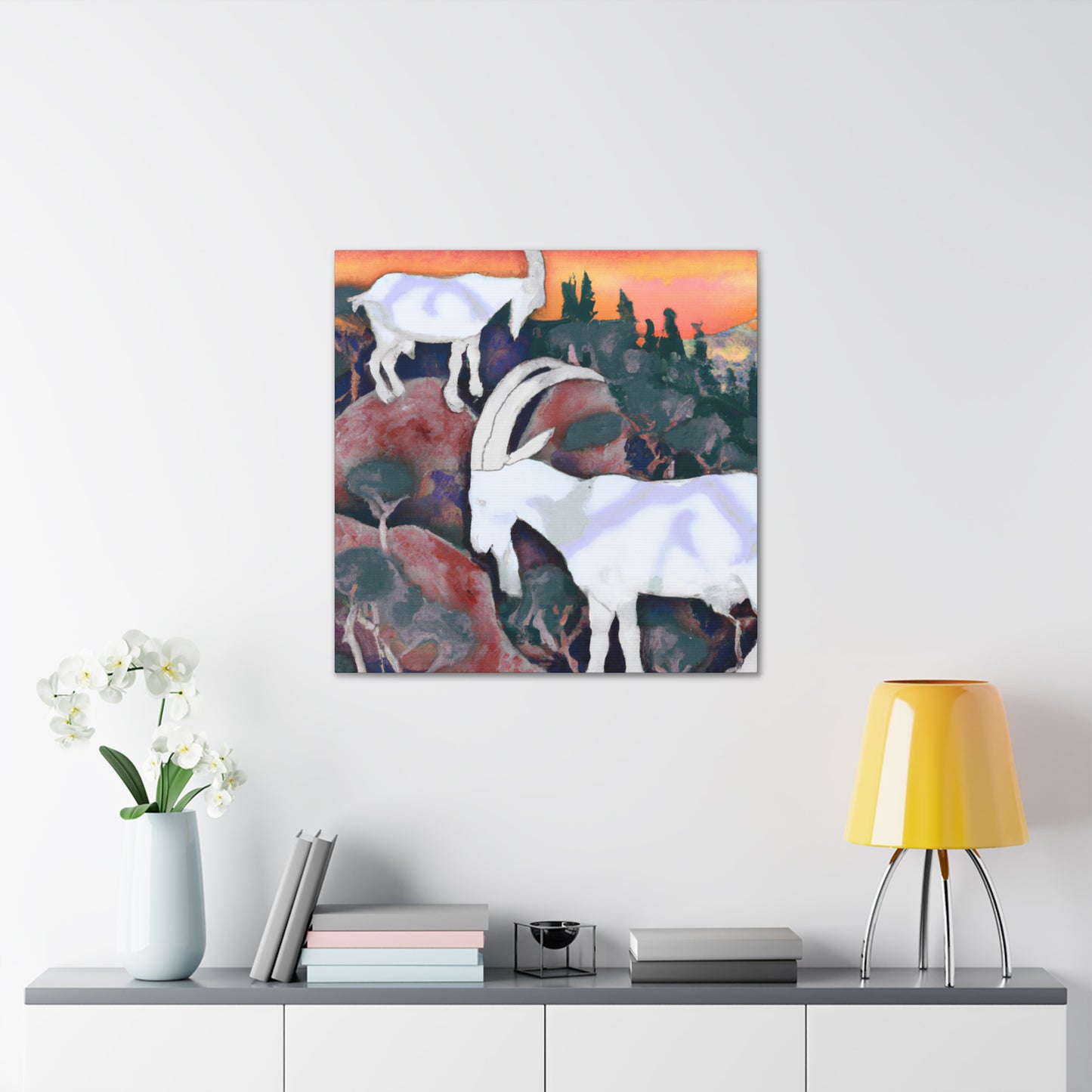 Mountain Goats Dreaming - Canvas