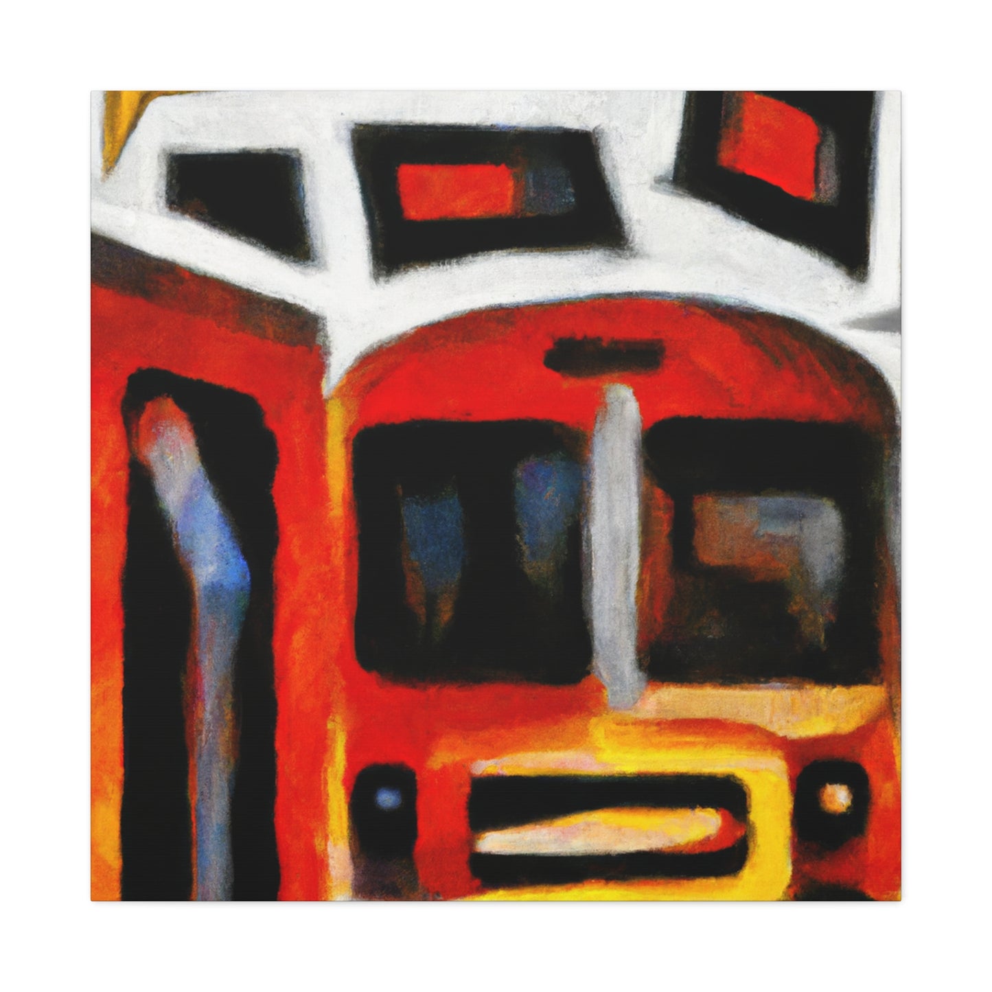 Bus in Surrealist Dream - Canvas