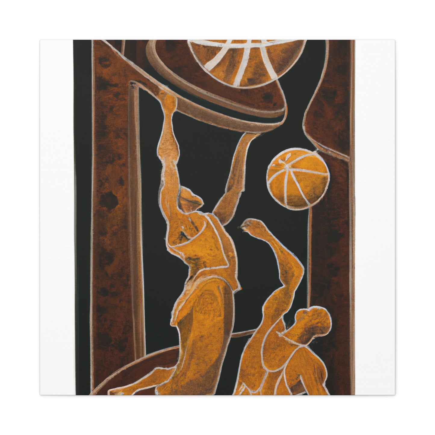 "Basketball in Bloom" - Canvas