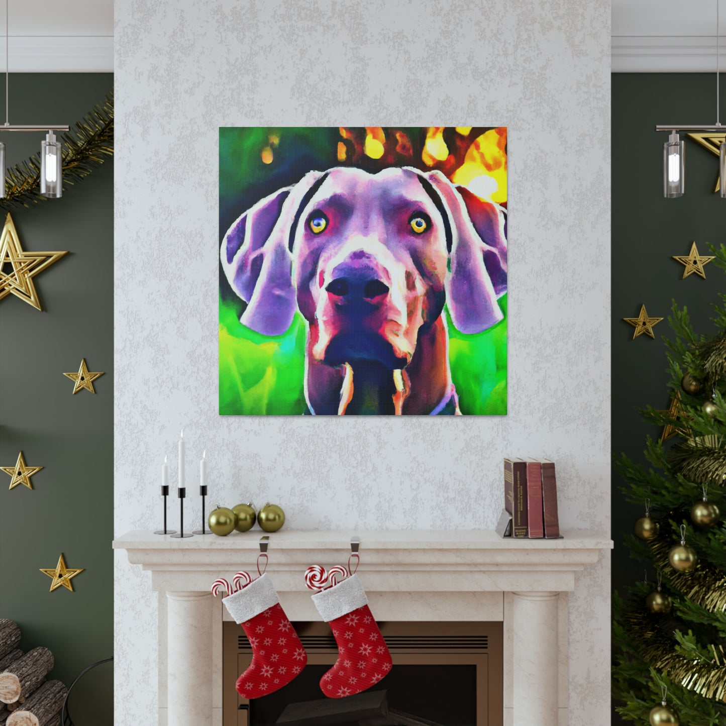 Weimaraner Wonderland - Canvas