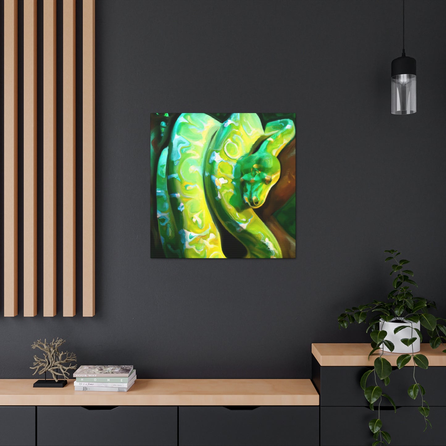 Green Tree Python Slither - Canvas