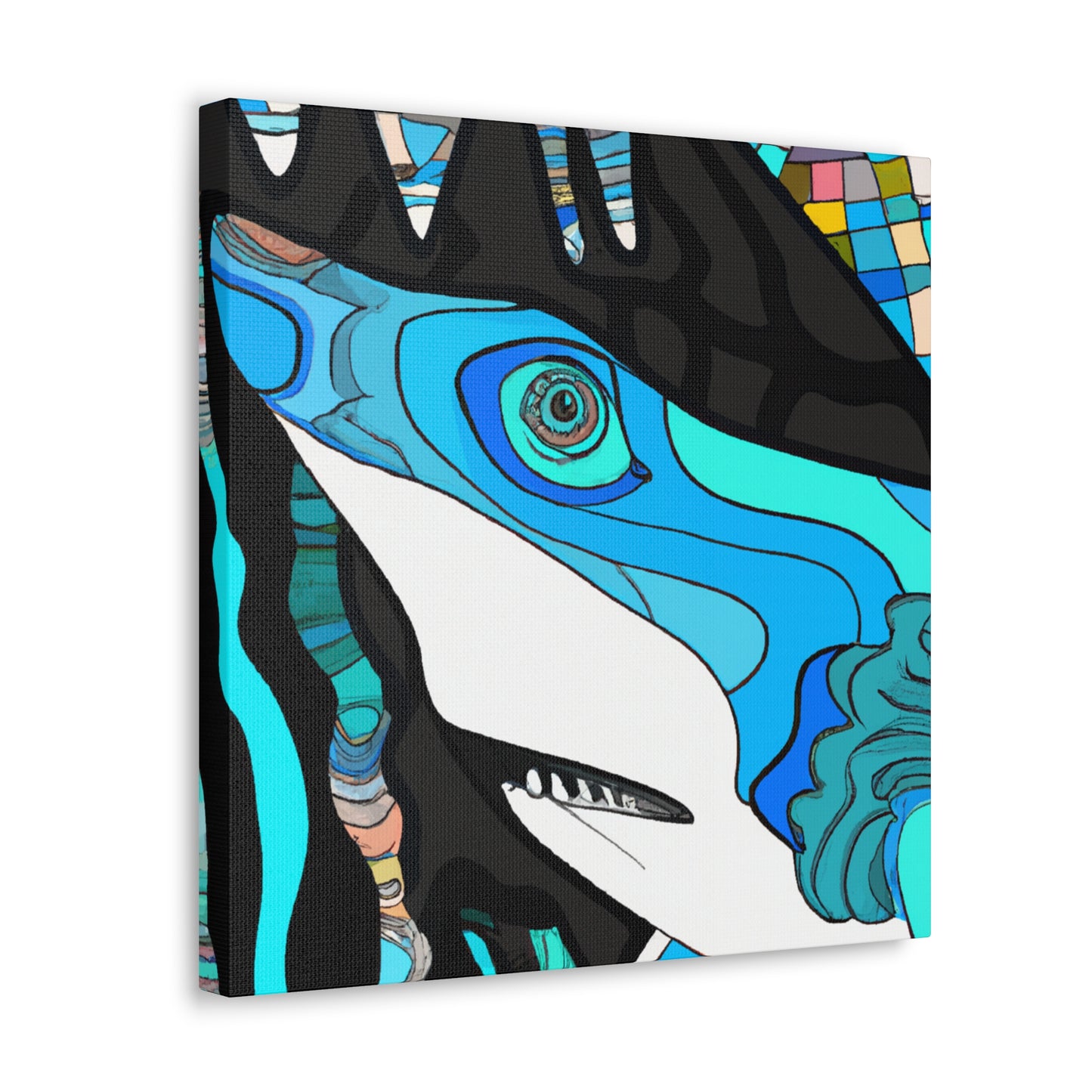 "Great White Shark Surge" - Canvas