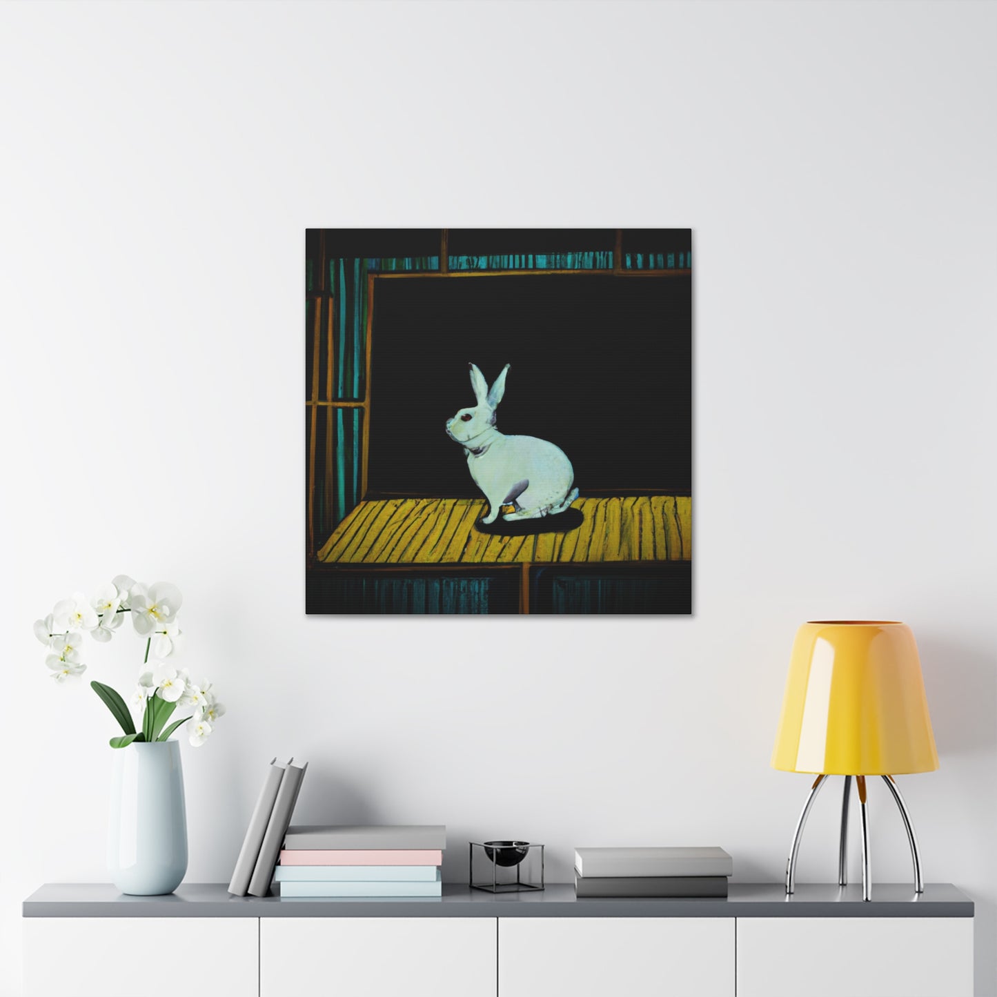 Rabbit in Neutral Tones - Canvas