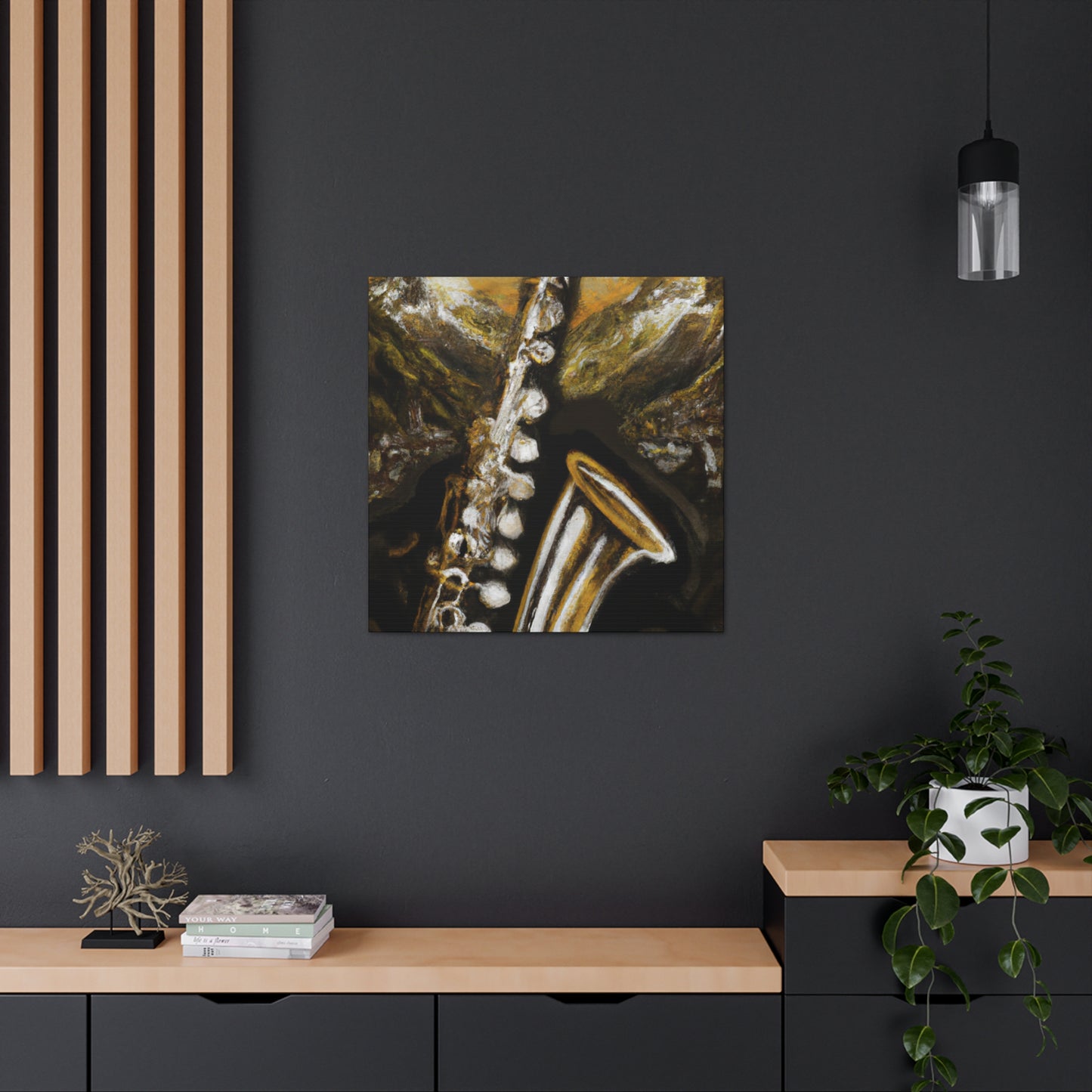 "Clarinet in Reflection" - Canvas