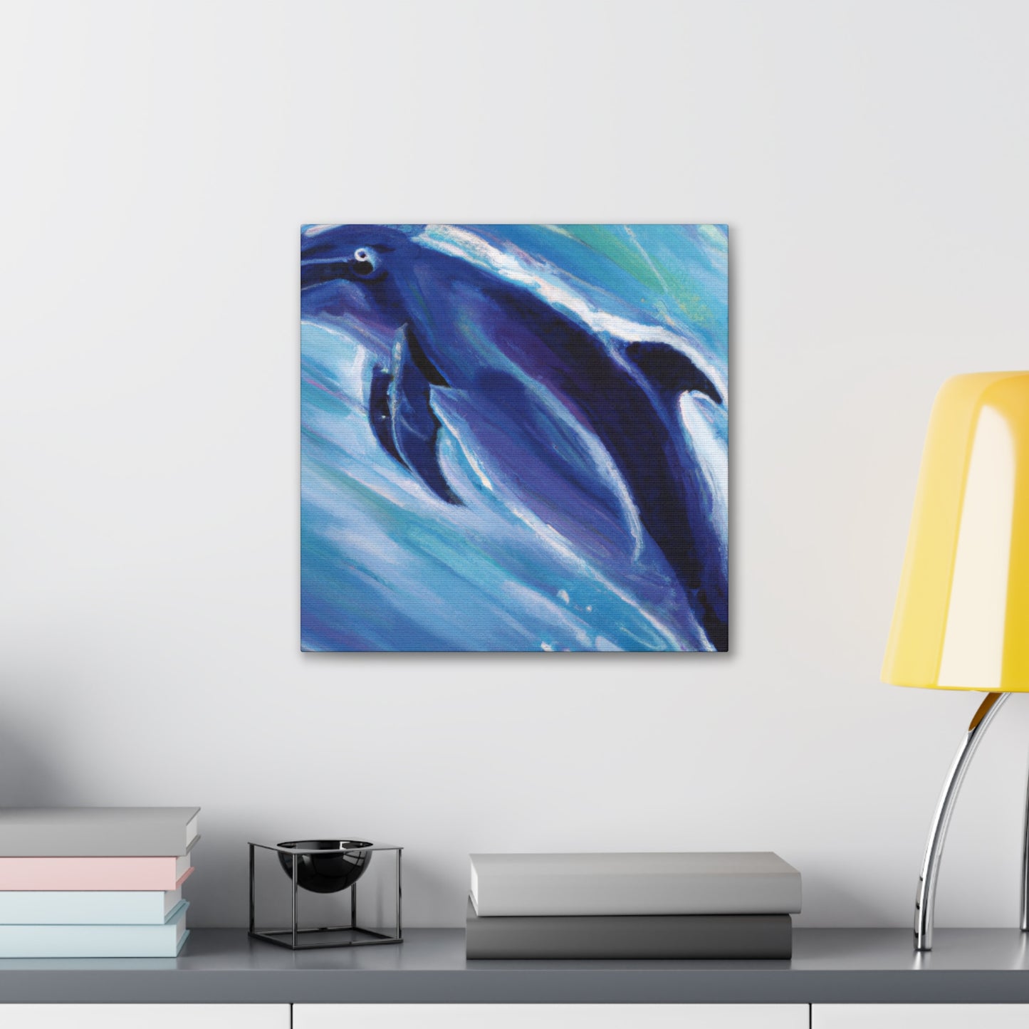 "Dolphin in its Splendor" - Canvas