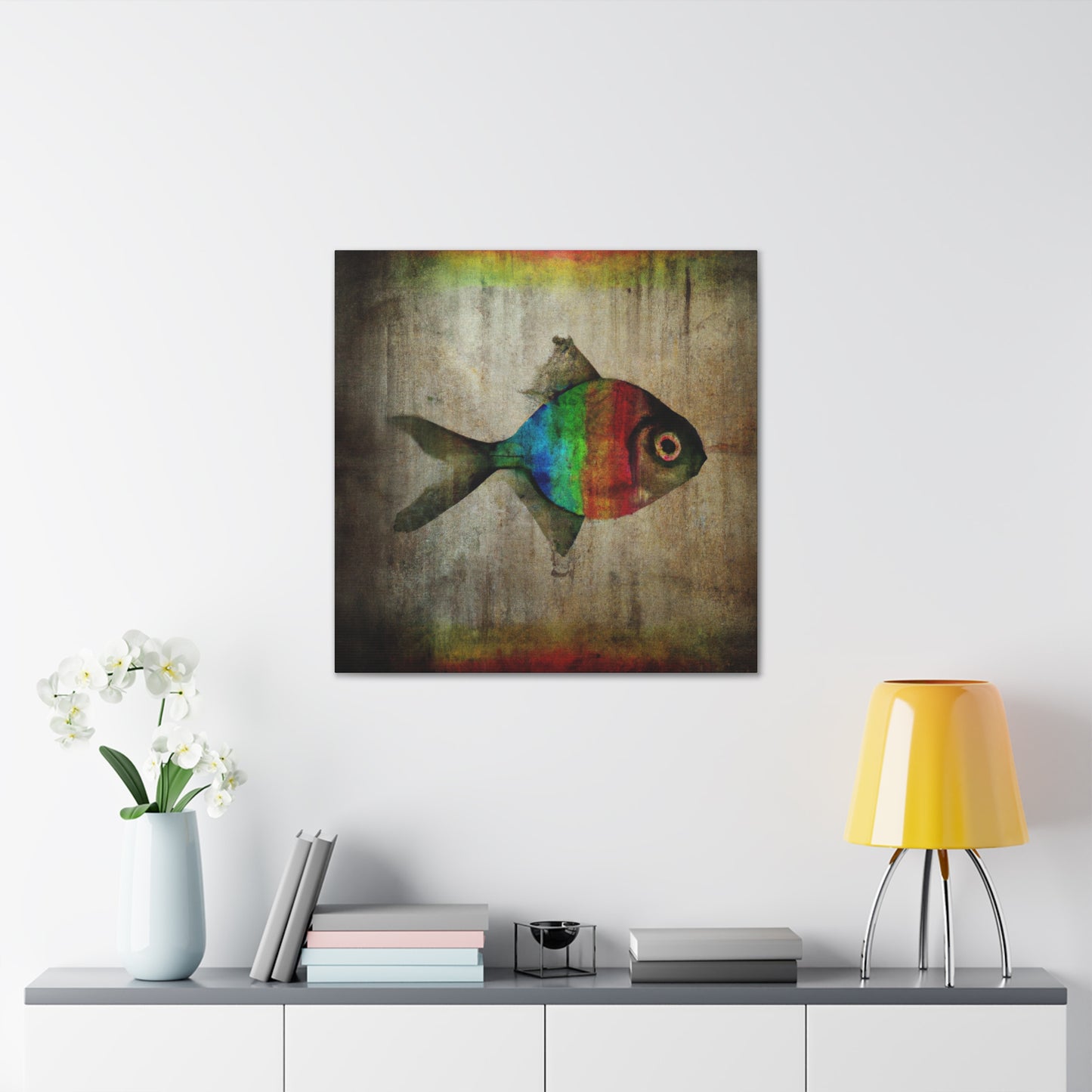 "Rainbow Fish Dreamscape" - Canvas