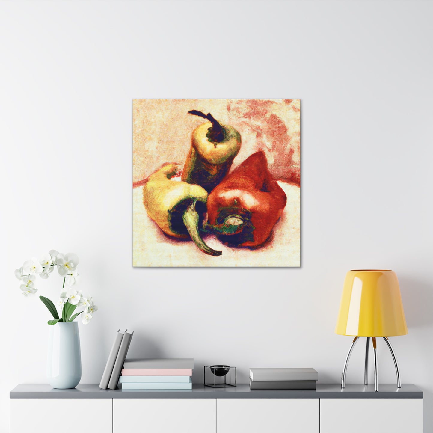 Peppers in Distortion - Canvas