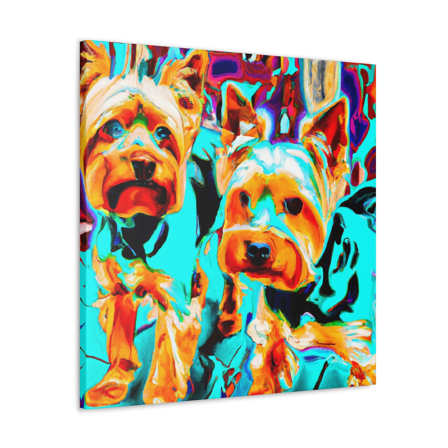 "Yorkshire Terrier Delight" - Canvas