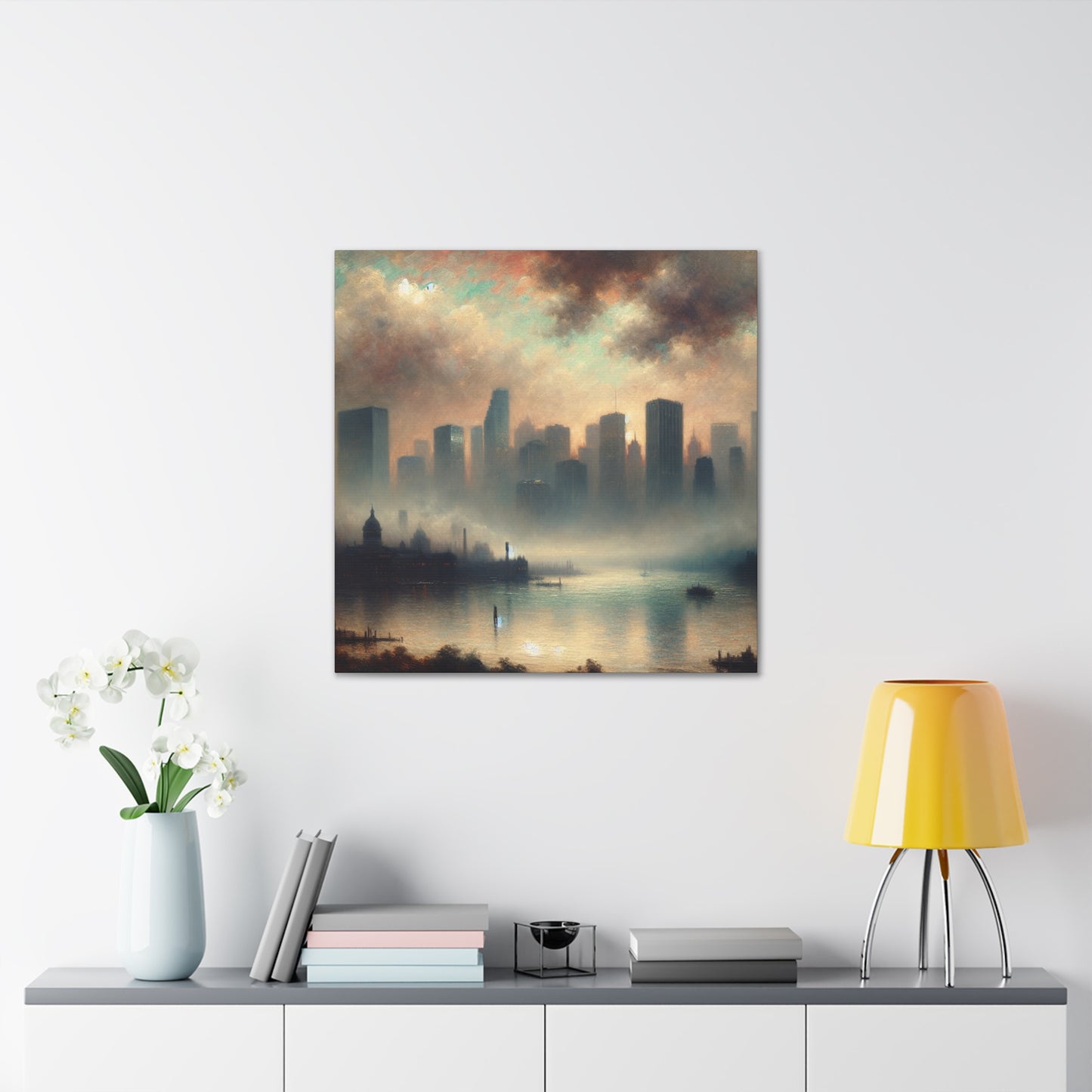 "Vibrant Coastal Tranquility" - Canvas