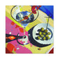 Sipping with Martini Delight - Canvas