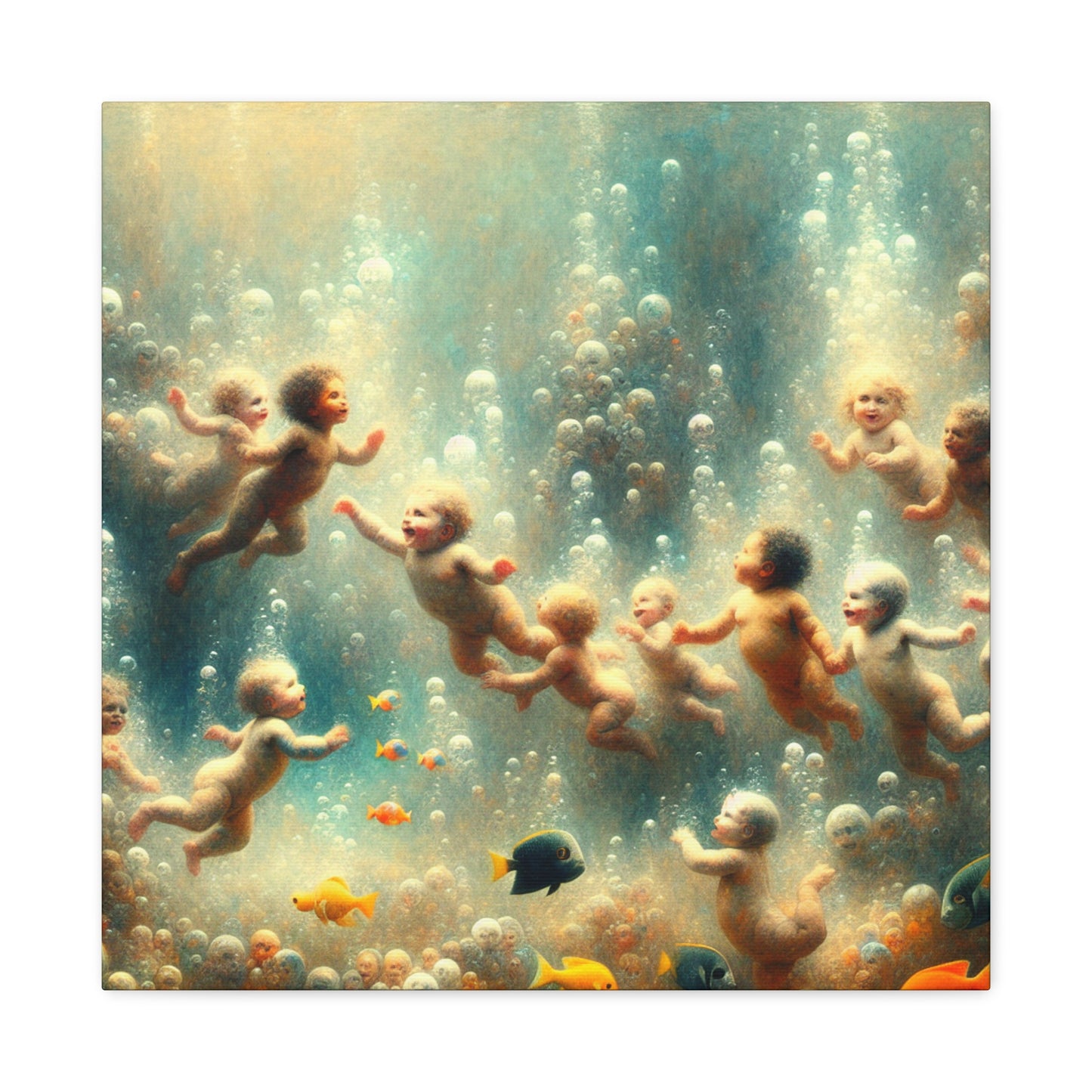 Aquatic Serenity: Afloat Euphoria - Canvas