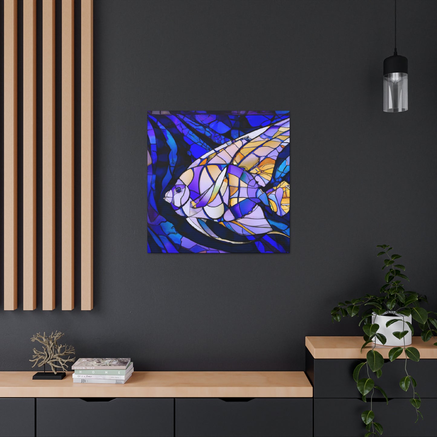 Aquatic Art Deco Angel - Canvas