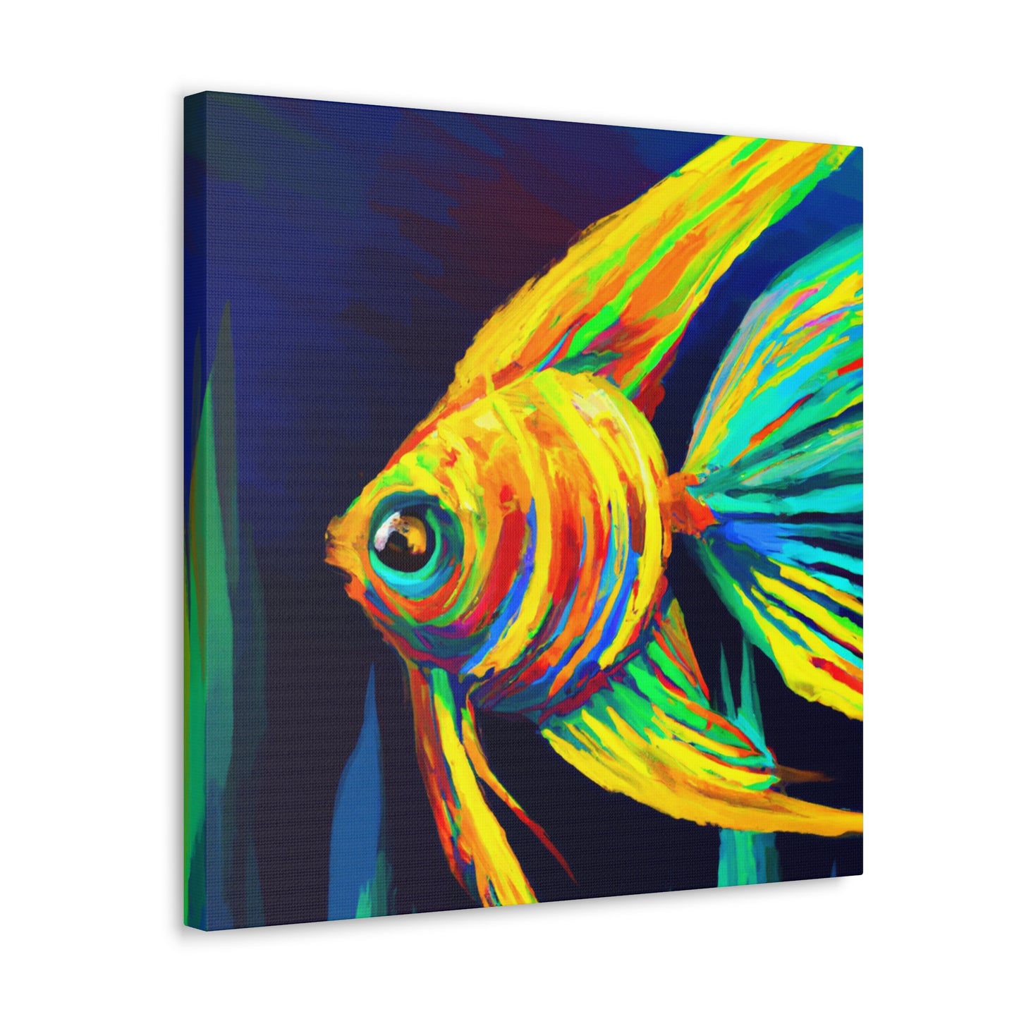 "Angelfish Dreaming Blue" - Canvas