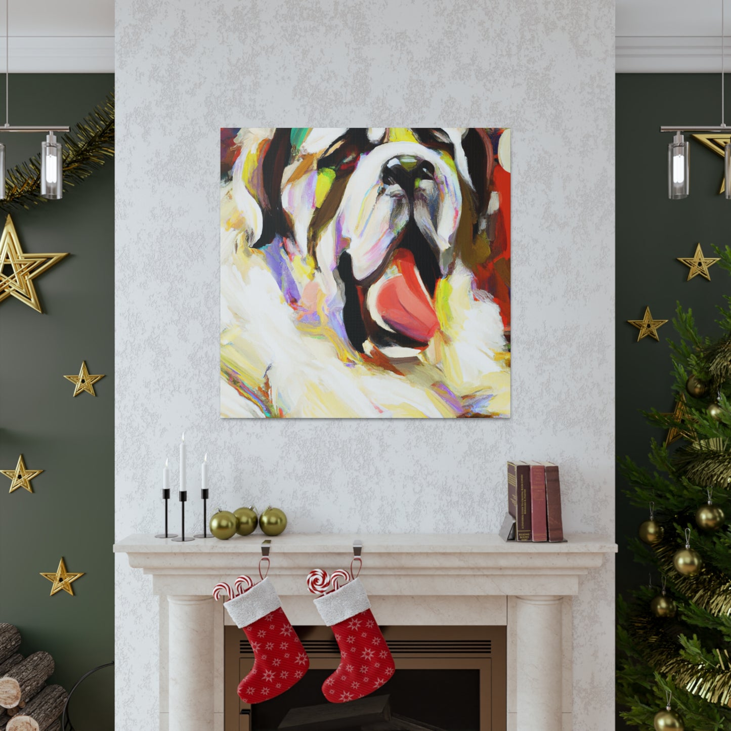 Saint Bernard Impressionism - Canvas