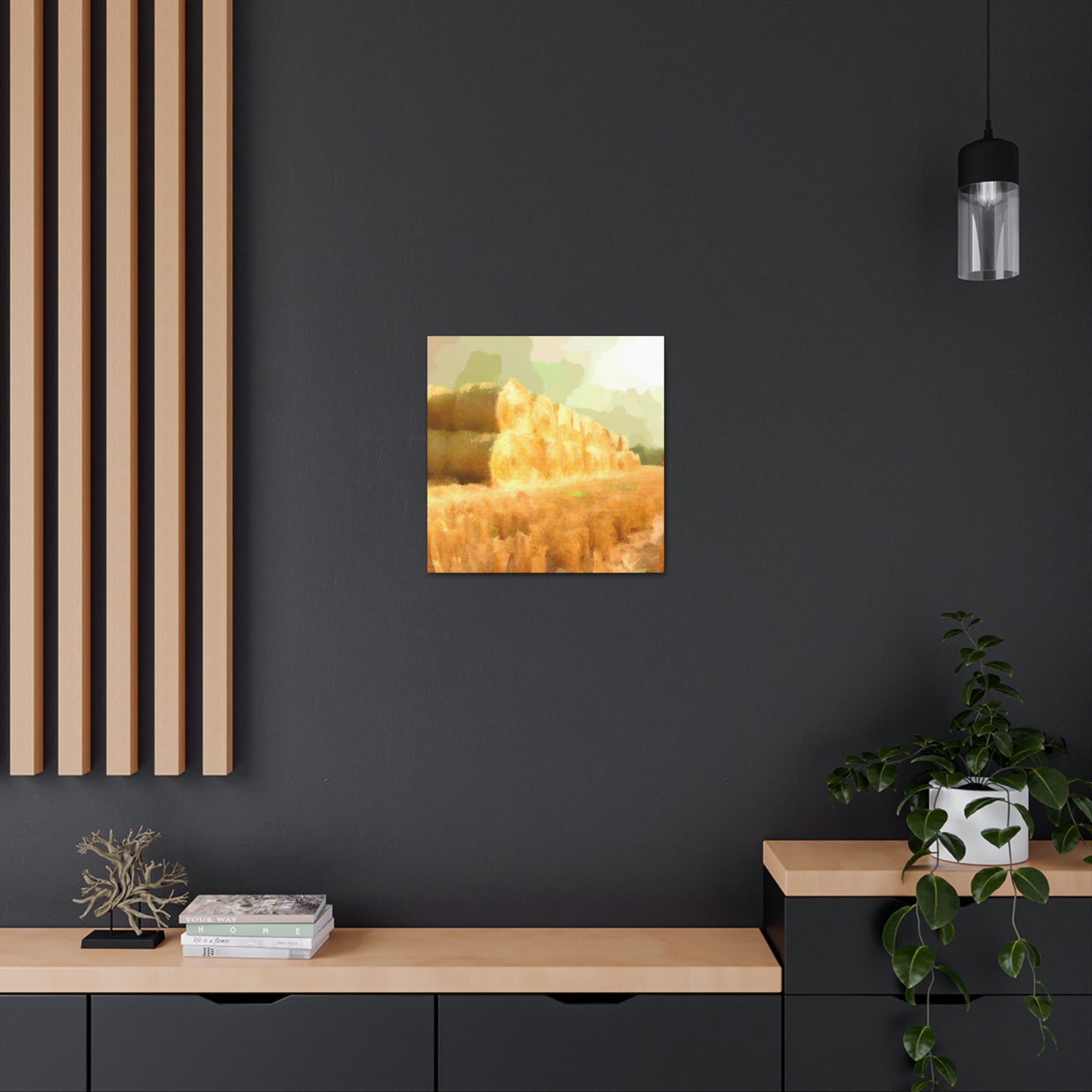 "Harvest Hayfield Halo" - Canvas