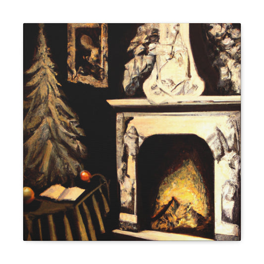 Fiery Hearth Illumination - Canvas