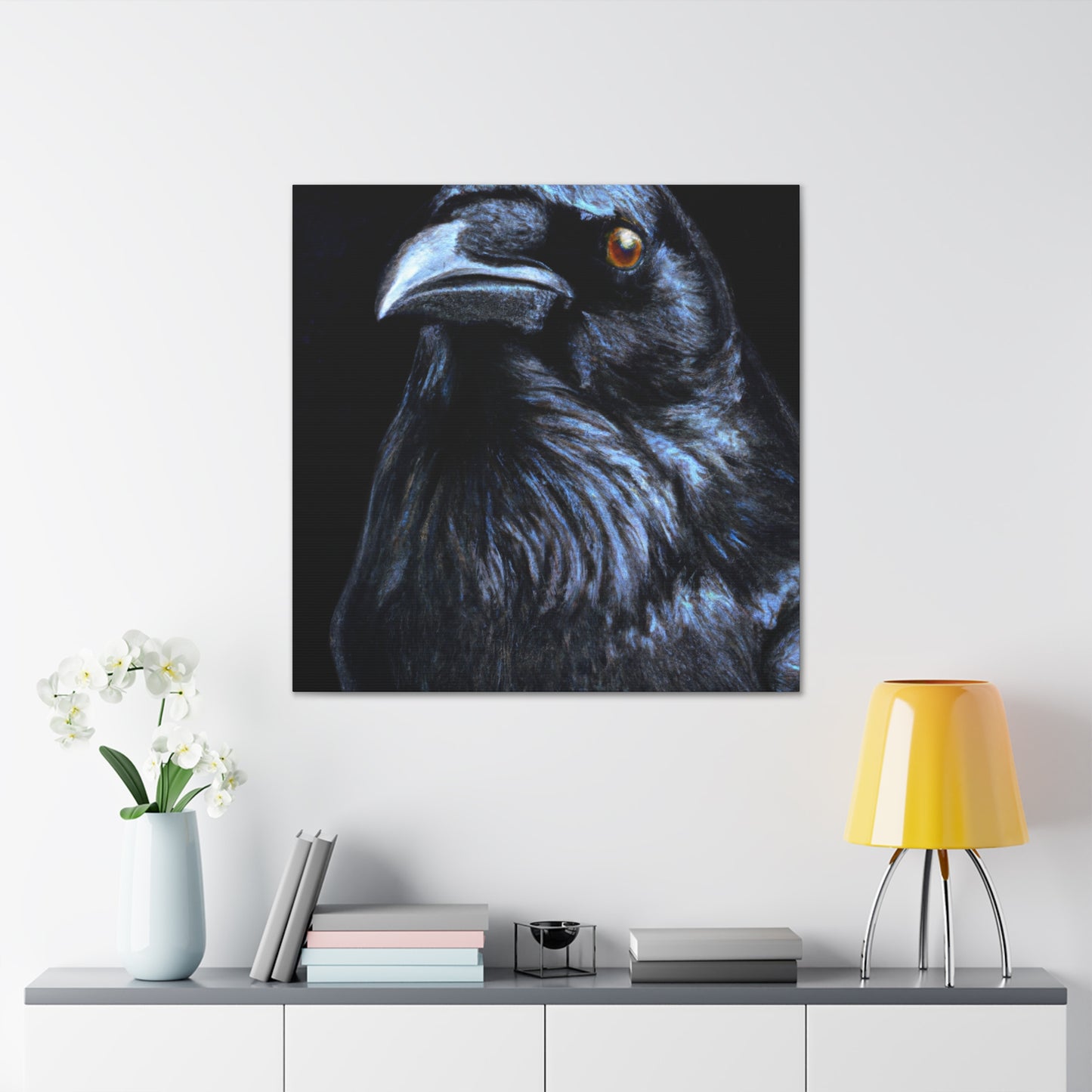 American Crow Hyperrealism - Canvas