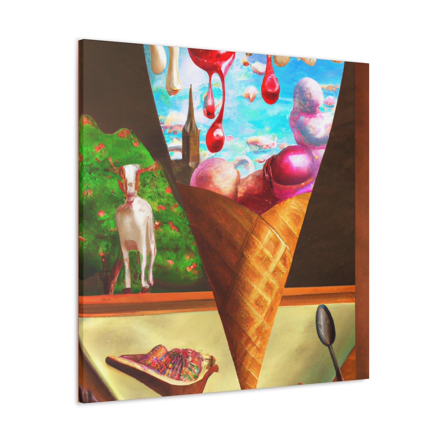 "Ice Cream Dreamscape" - Canvas