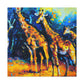 Giraffe in Impressionism - Canvas