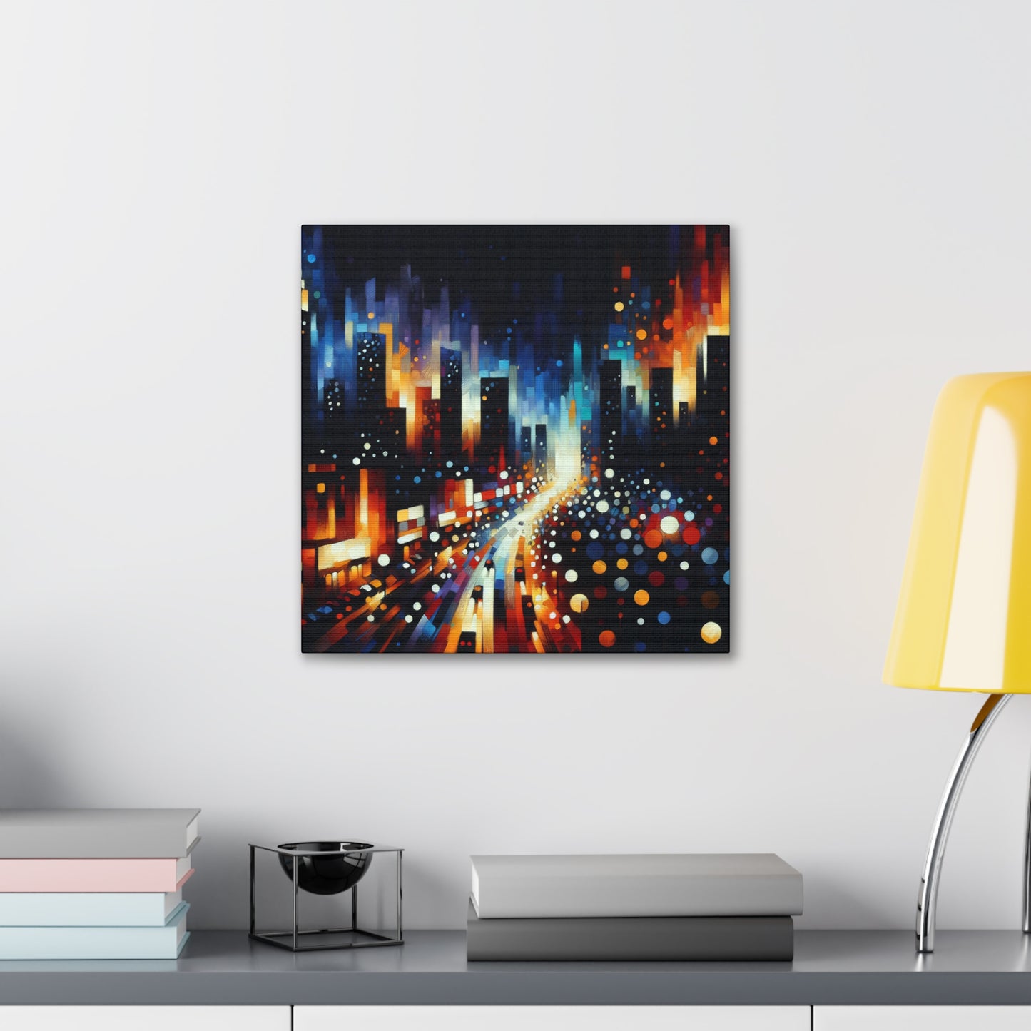 Midnight Metropolis Glow - Canvas