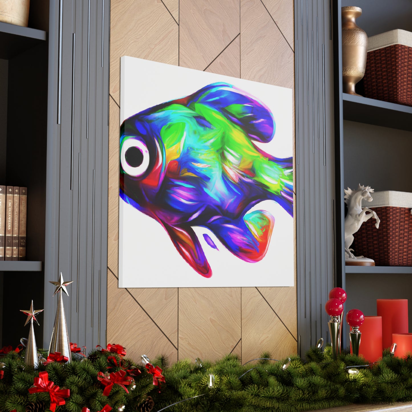 Rainbow Fish Reflection - Canvas