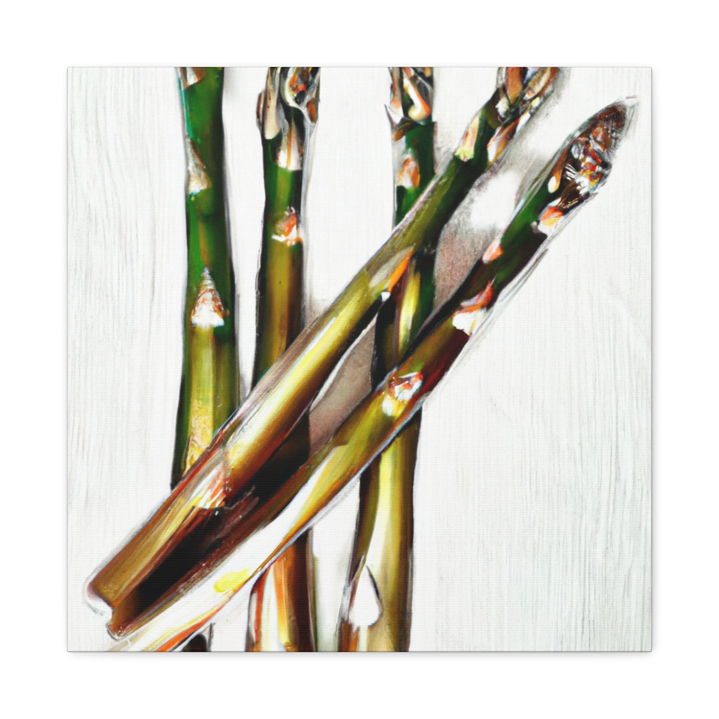 "Asparagus Realism Scene" - Canvas