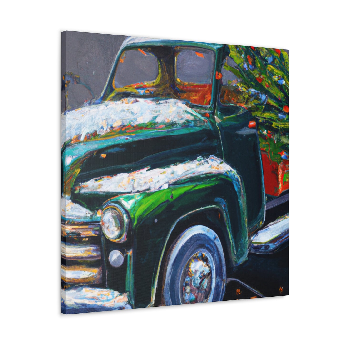 "Vintage Christmas Truck" - Canvas