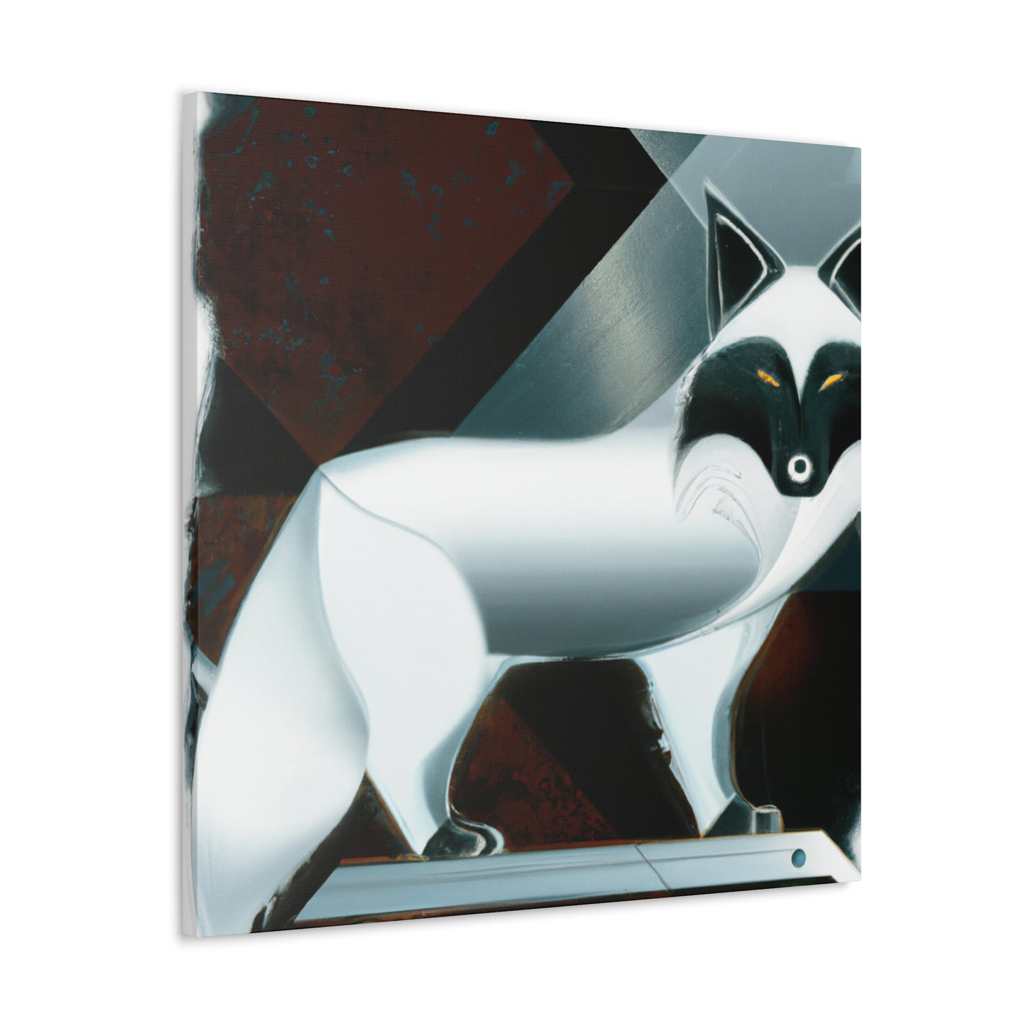 Arctic Fox Art Deco - Canvas