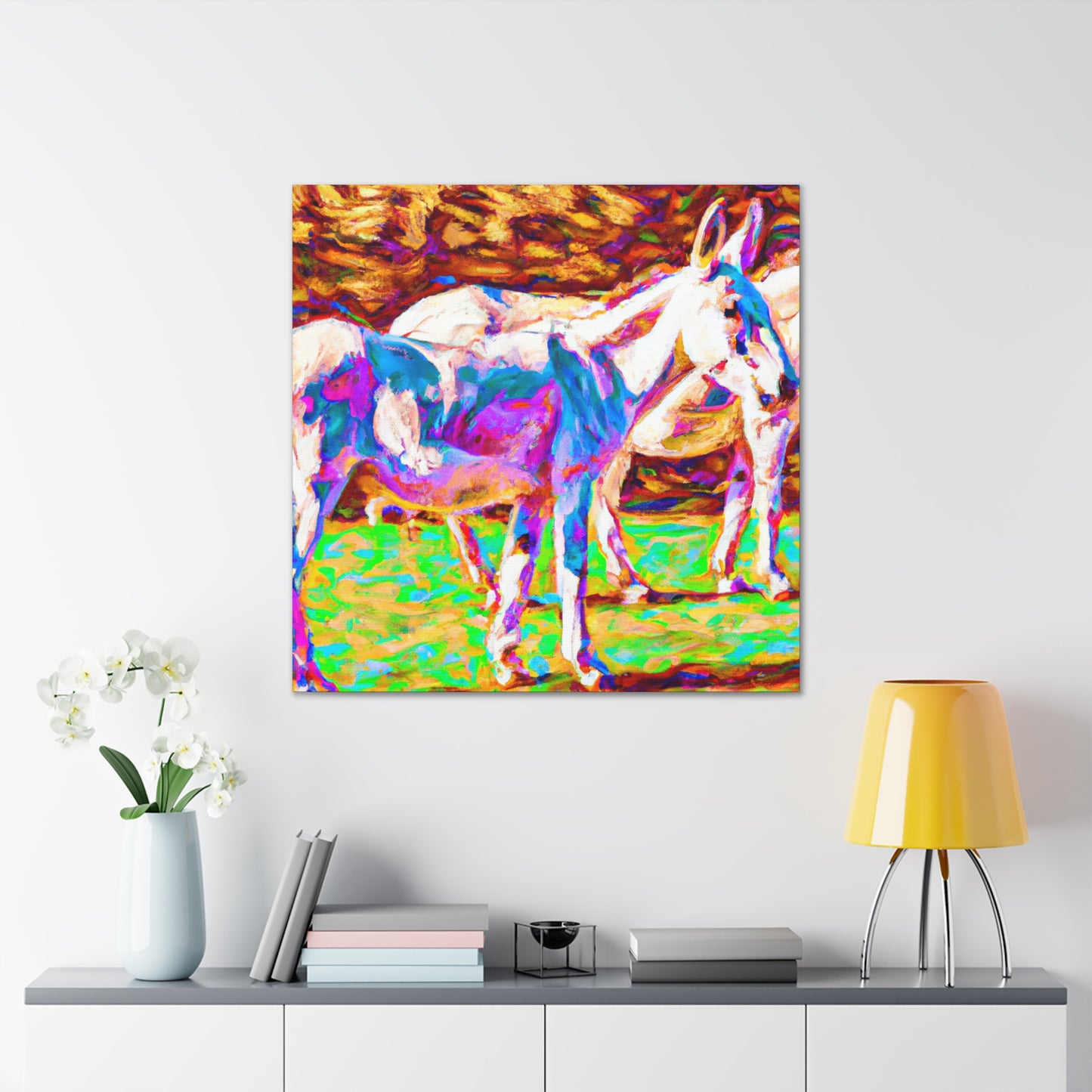 Mules at Sunrise - Canvas