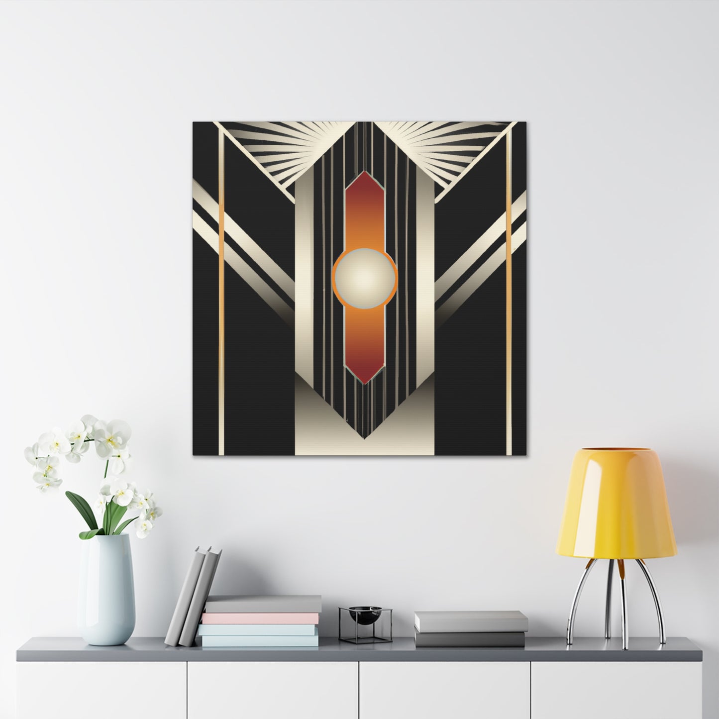 "Gilded Deco Splendor" - Canvas