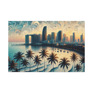 "Sunset Serenity in Miami" - Canvas