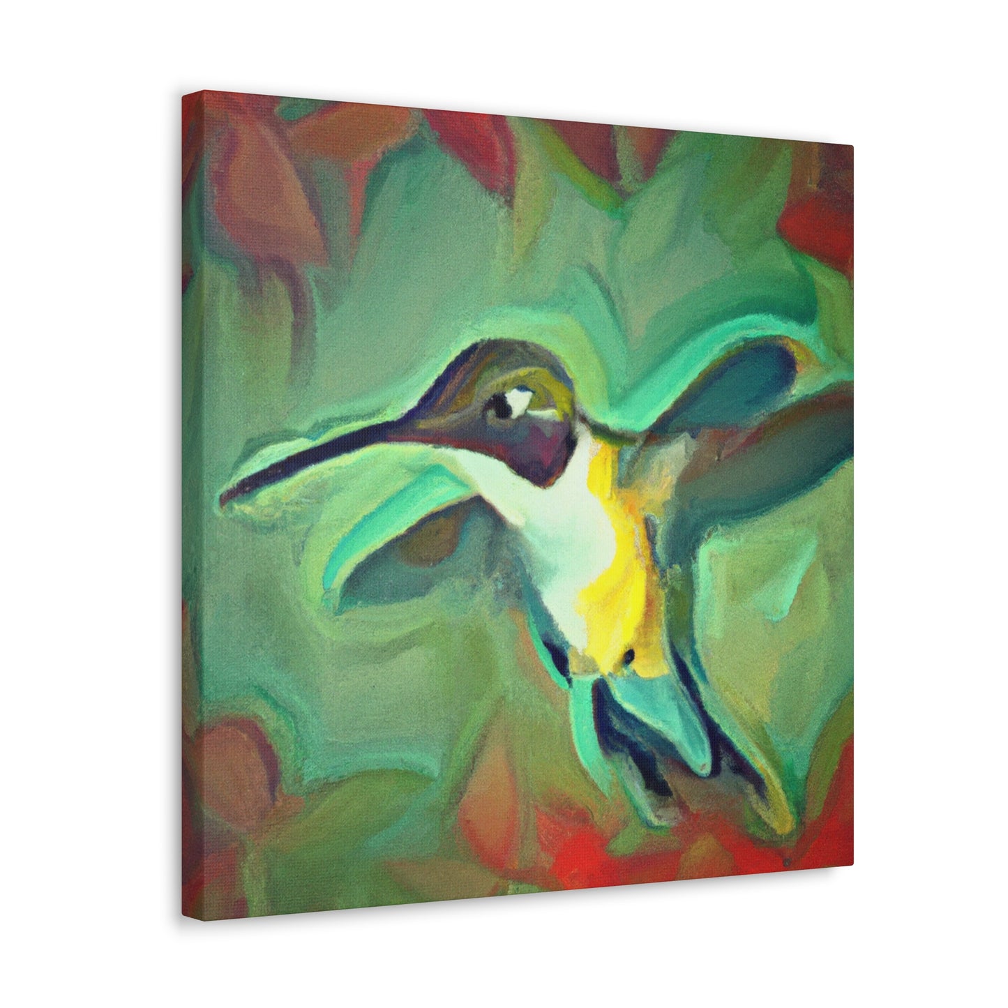 "Hummingbird in Sapphire Flight" - Canvas