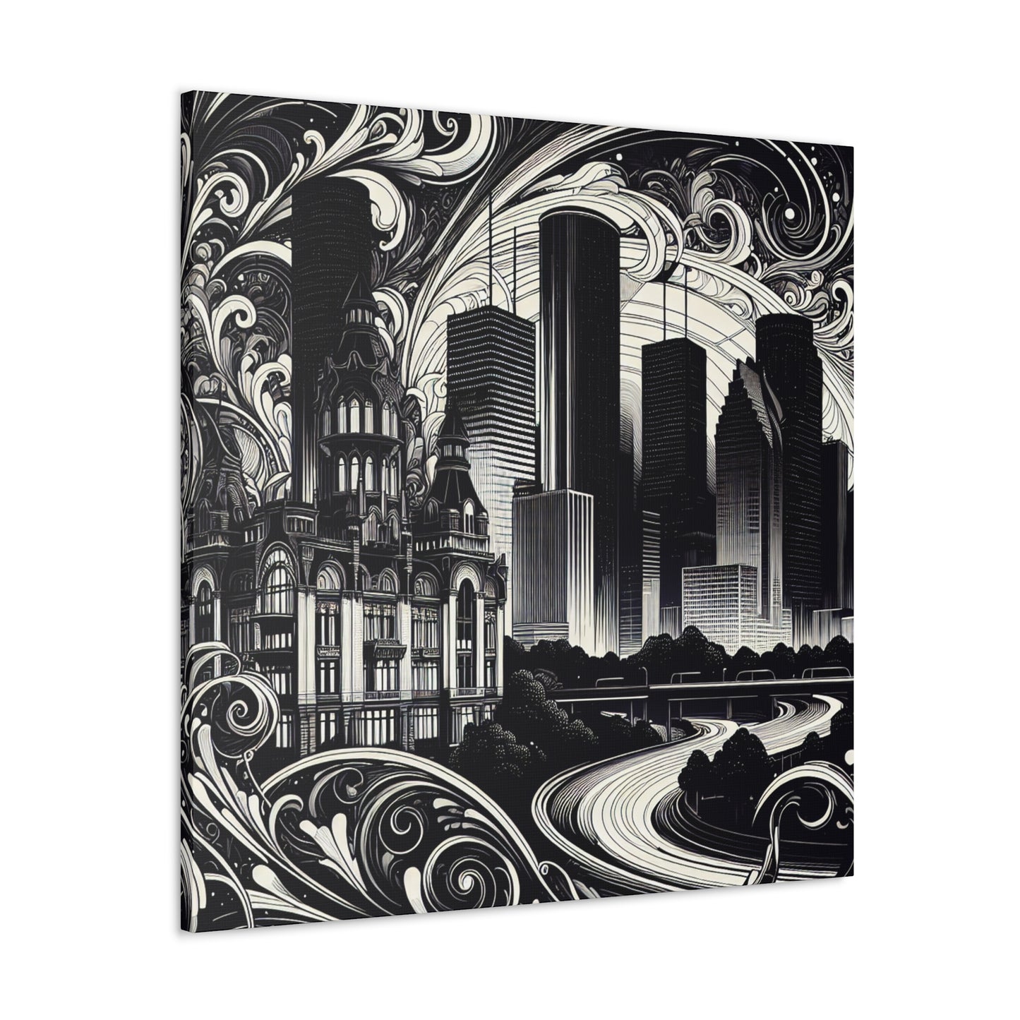 "Glimmers of Houston Brilliance" - Canvas