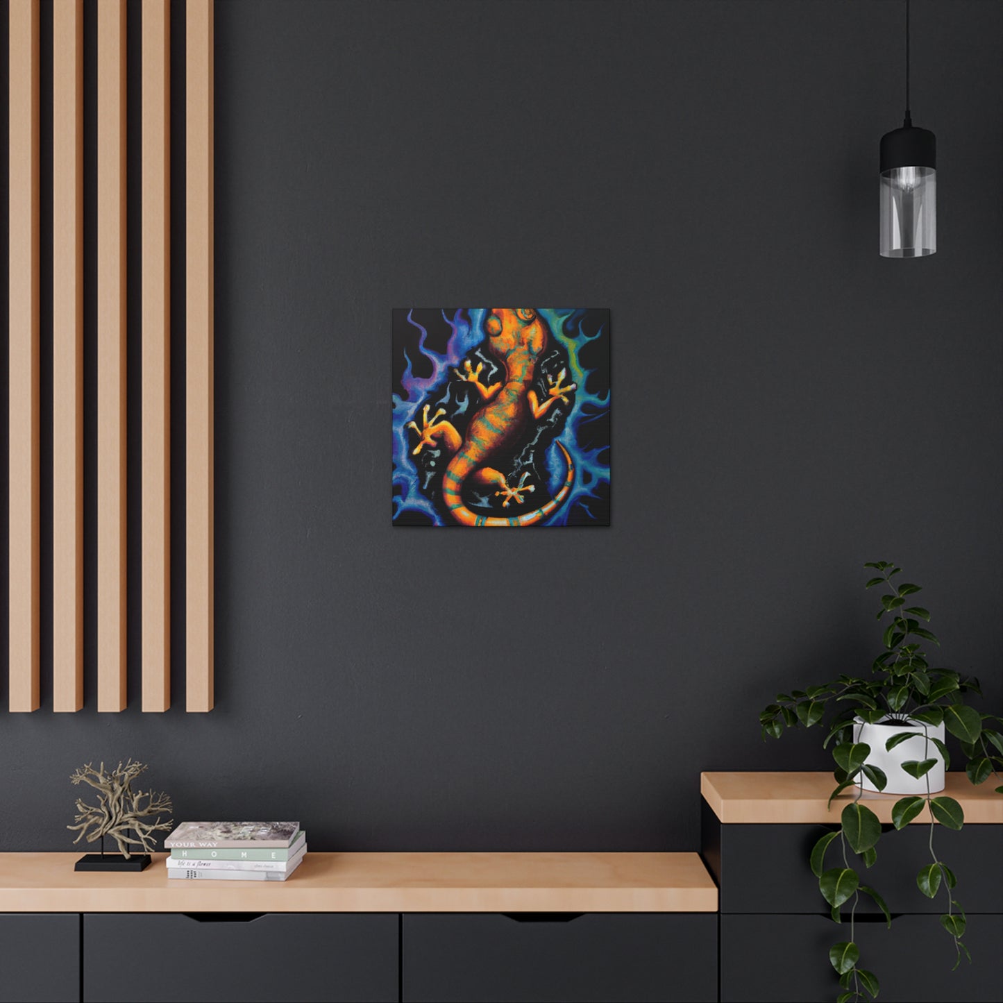 "Lizard in Art Deco" - Canvas