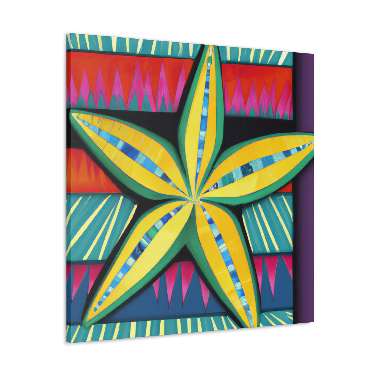 "Starfish on Midnight Beach" - Canvas