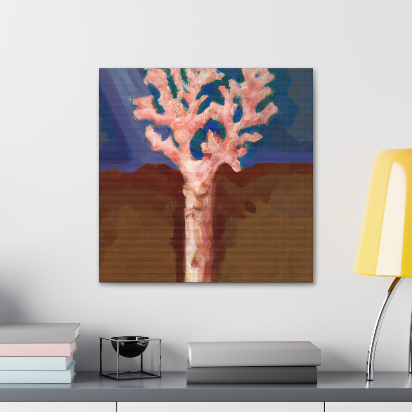 "Coral's Vibrant Hues" - Canvas